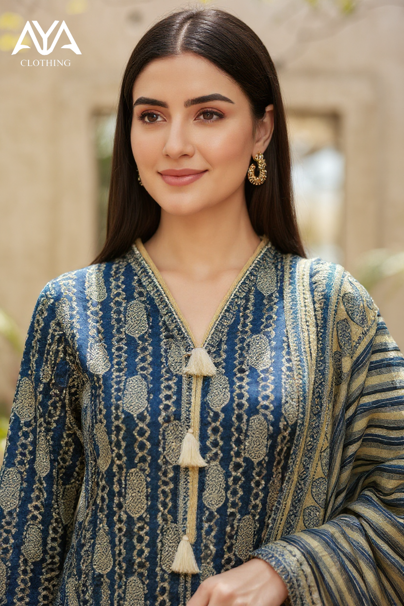 3 PCS LAWN PRINTED STITCHED