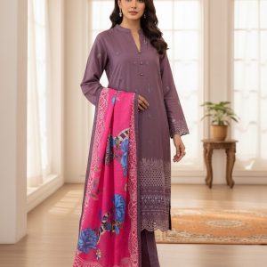 3 PCS EMBROIDERED STITCHED