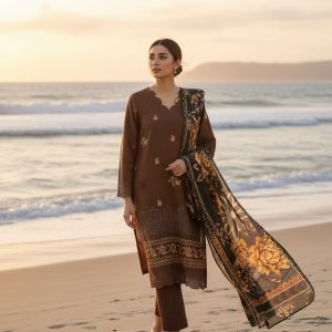 3 PCS EMBROIDERED STITCHED